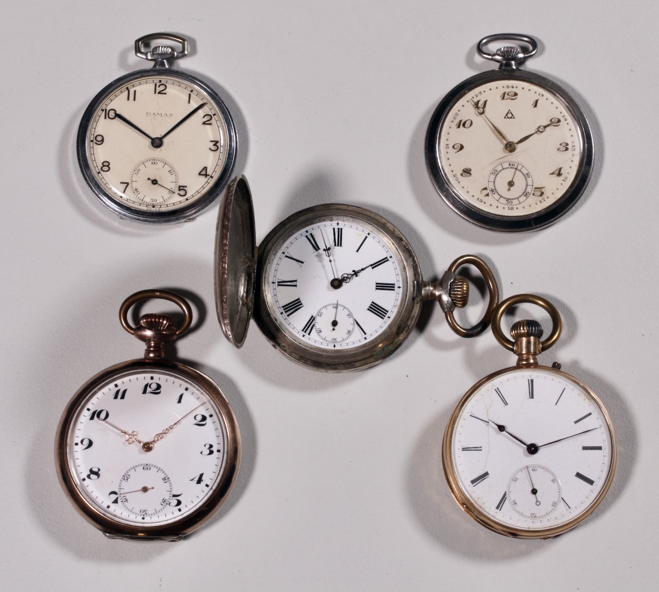 DUF Lange & Söhne Taschenuhr, Savonnette, 14 kt Gelbgold, Kronenaufzug, um 1914