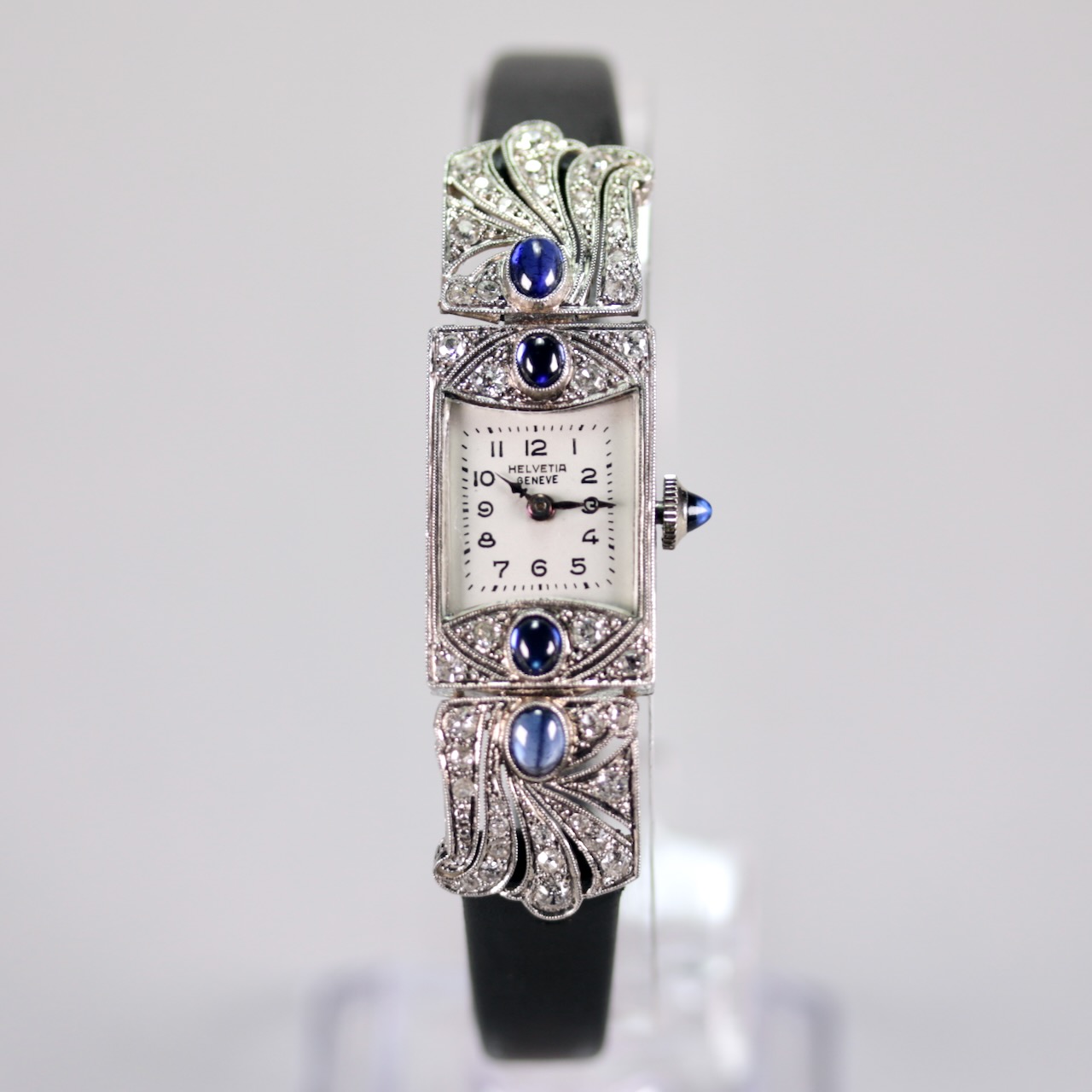 Helvetia Geneve Damenarmbanduhr, Platin, Handaufzug