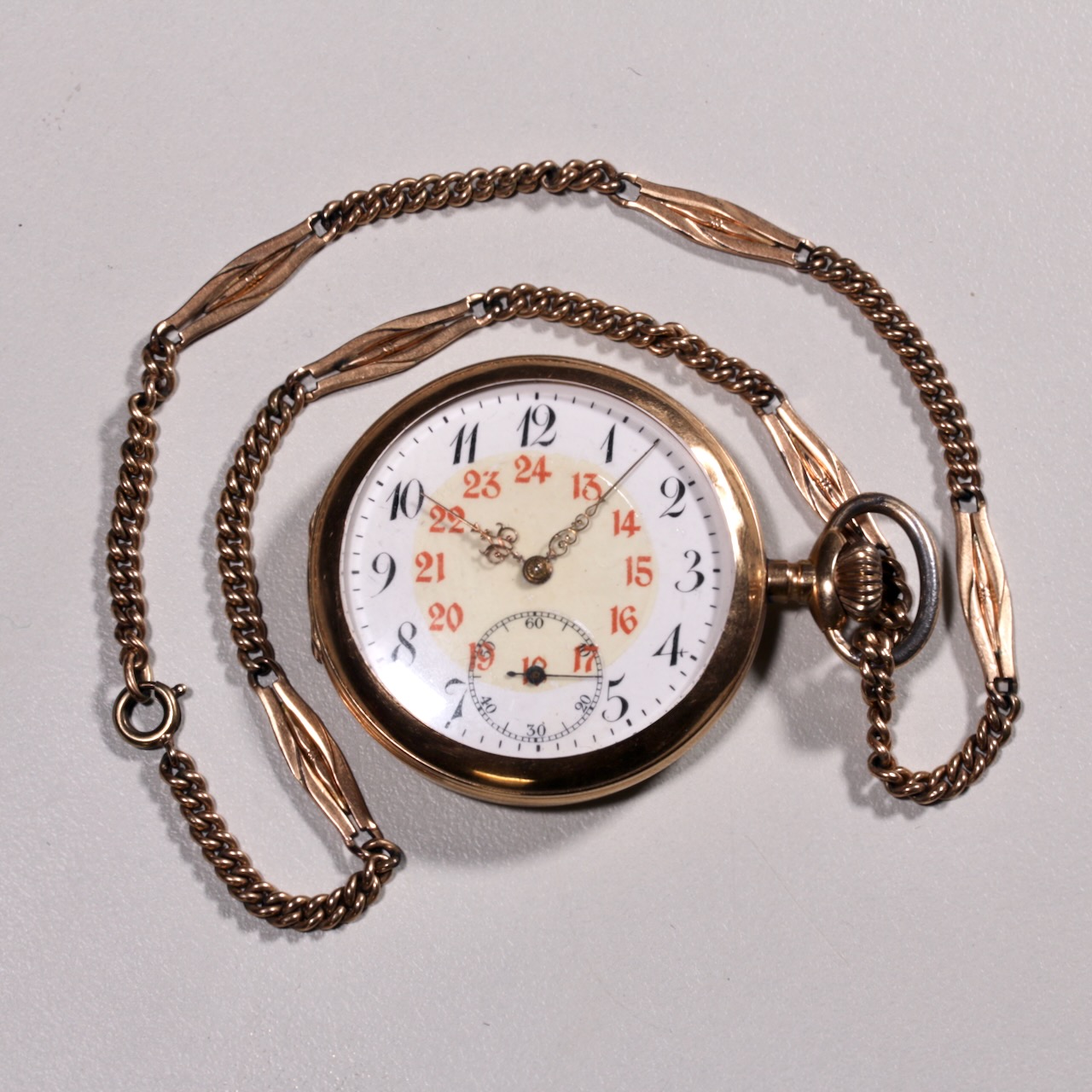 Damentaschenuhr, Savonnette, 14 kt Gelbgold, Kronenaufzug