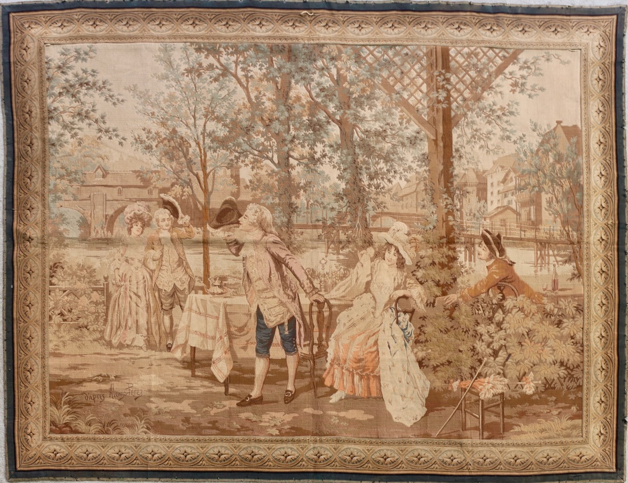 Wandbehang Gobelin Romantik Szene
