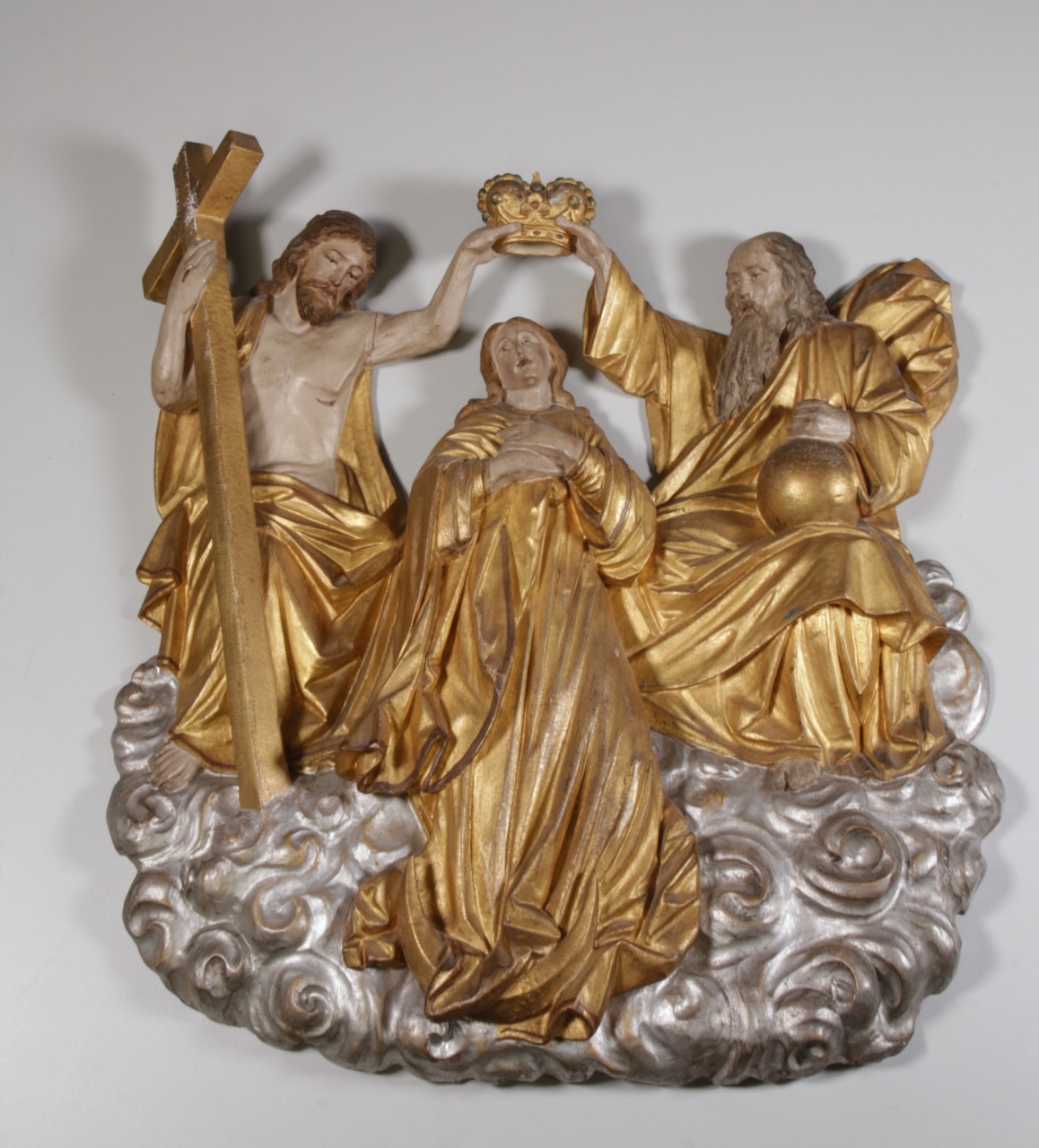 Wandrelief Holz Krönung Maria