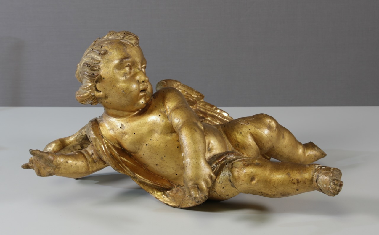 Putto Engel Holzskulptur