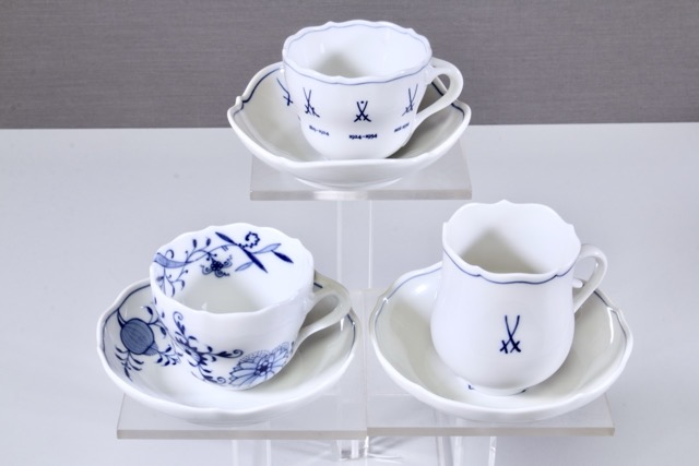 3 Mokkatassen Meissen