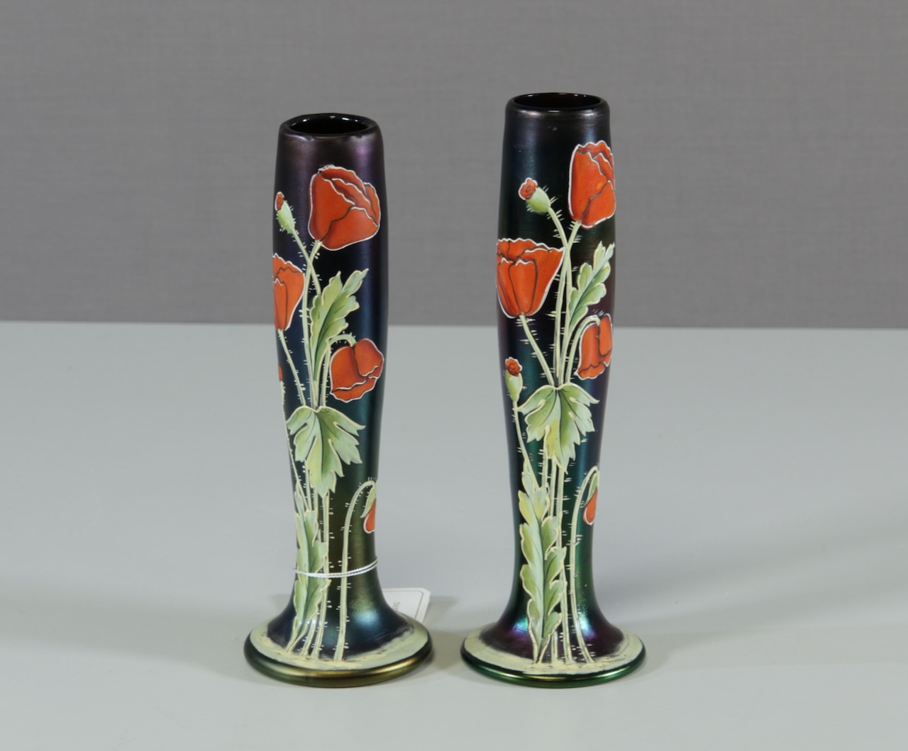 Paar Glasvasen Glashüttenwerk Buchenau