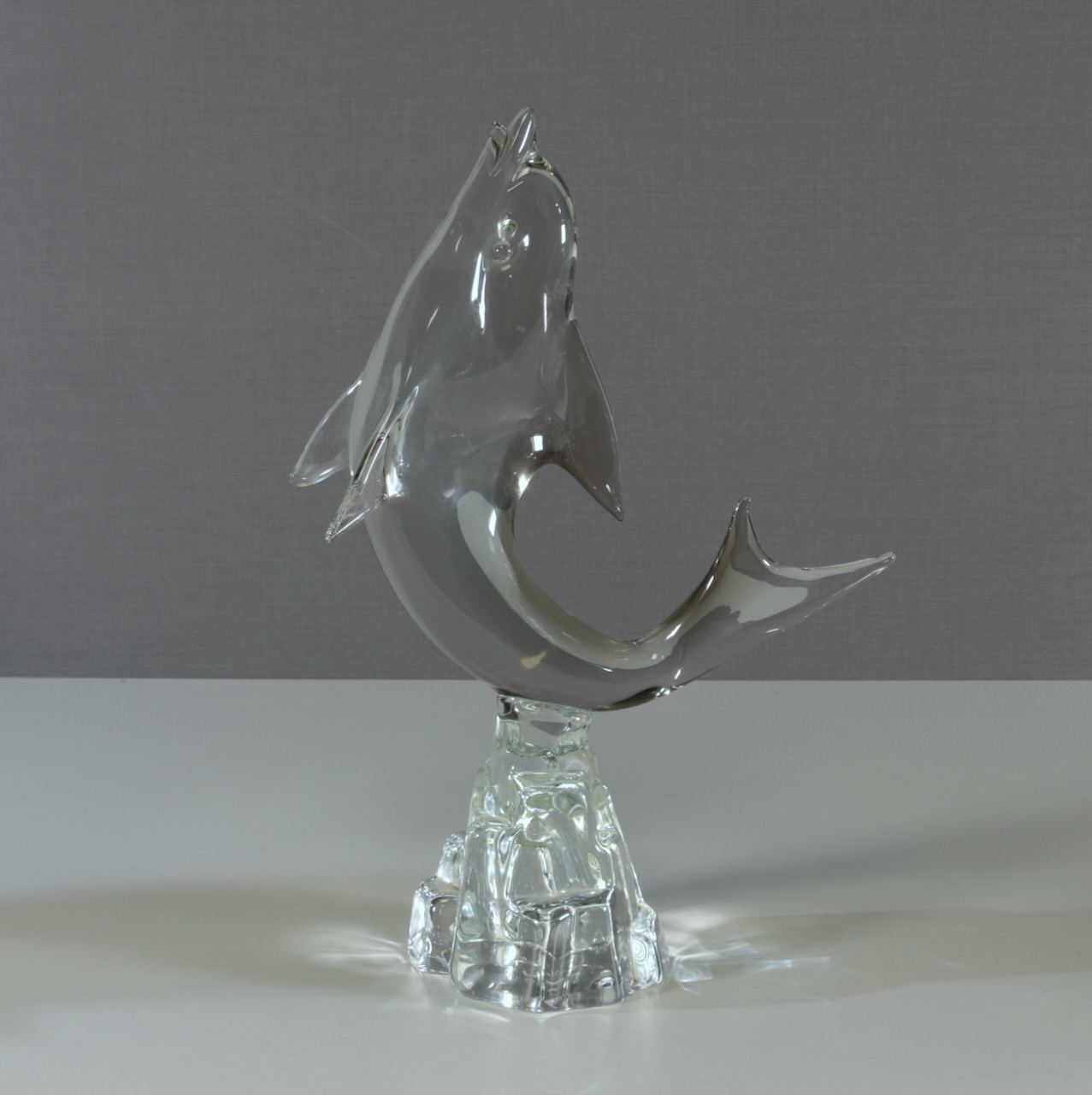 Glasskulptur Delphin Murano