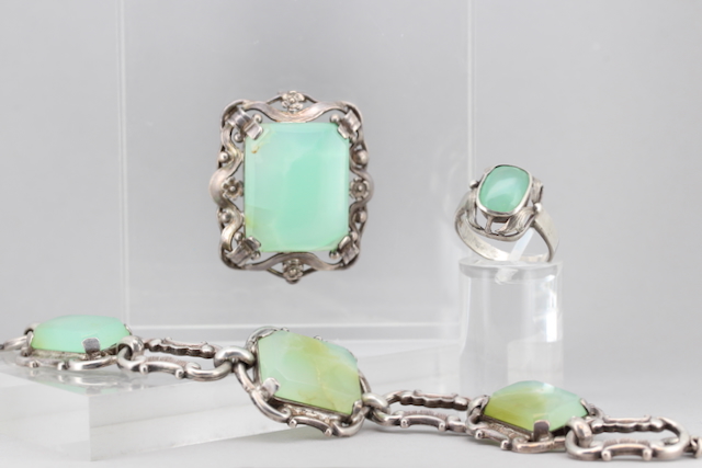 Schmuckset mit Chalzedon
