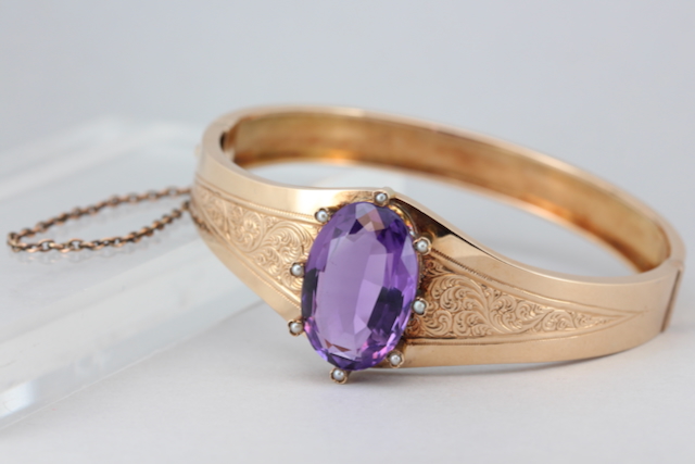Armreif mit Amethyst