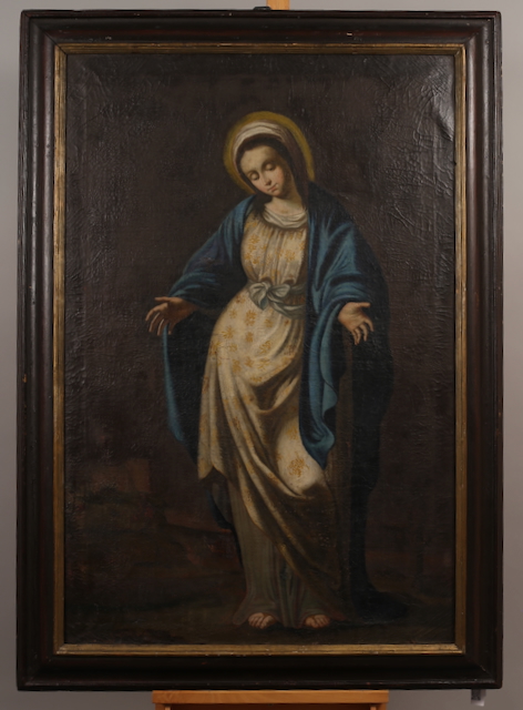 Ölgemälde, Madonnendarstellung, 18. Jh.